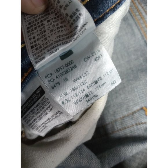 Levi's 541 Men's Jeans Size 44x32 Denim Tapered Leg Blue Jeans - Picture 9 of 11